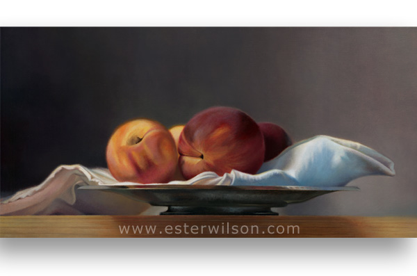 Georgia Grown Peaches Oil Painting