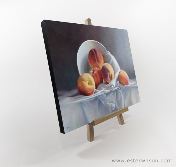 Peach Still Life Oil Painting