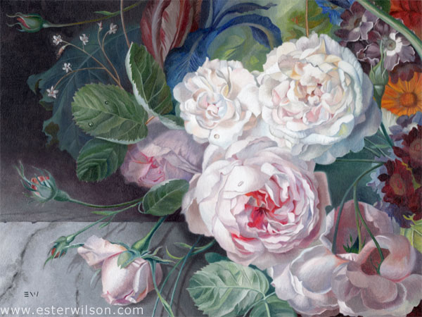 Marble Garden Oil Painting