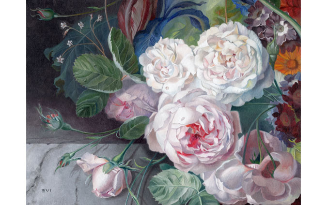 Marble Garden Oil Painting